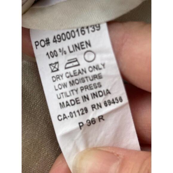 Beachwear Breathable Calvin Klein Linen Trouser 36R Straight-leg Summer Menswear - Picture 6 of 8